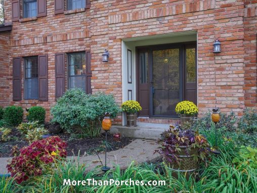 Red Brick with Landscaping – morethanporches.com